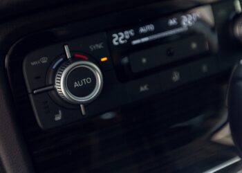 Modern car interior details