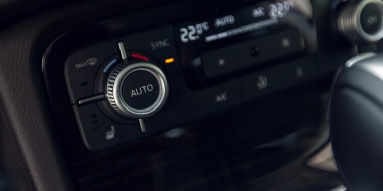 Modern car interior details